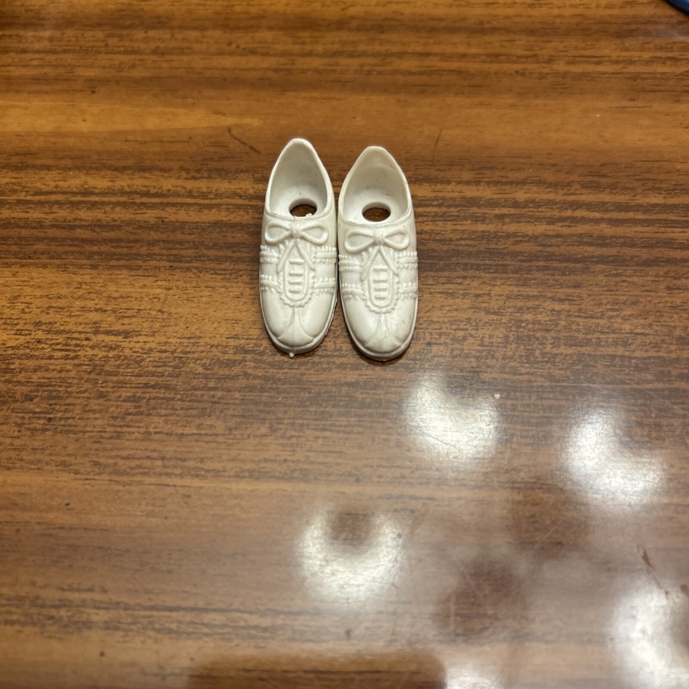 Ken Doll Vintage White Sneaker Shoes Hole In‎ Bottom